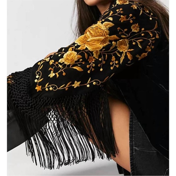 NWT FREE PEOPLE Bali Rosalina Duster / Black - Picture 4 of 6